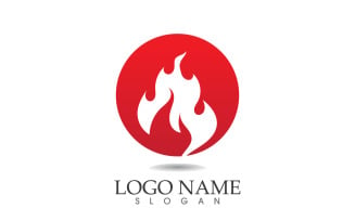 Fire and flame oil and gas symbol vector logo v111