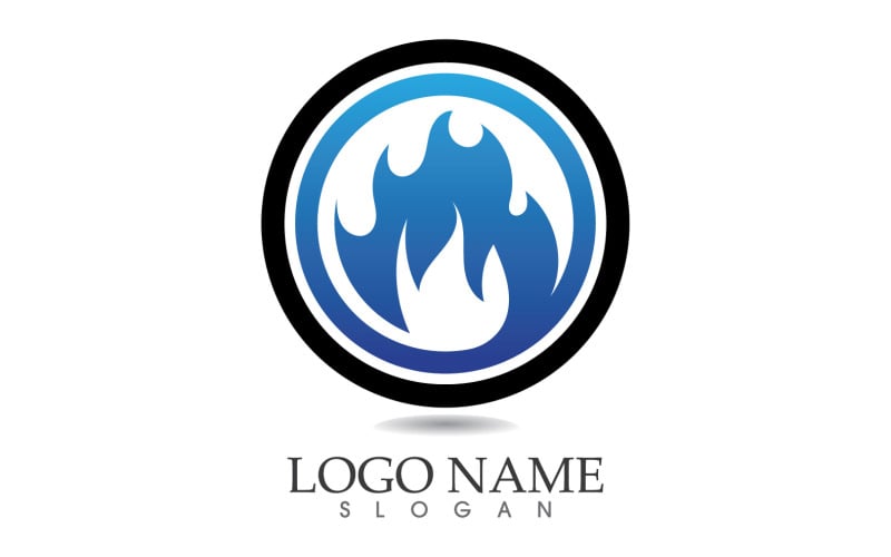 Fire and flame oil and gas symbol vector logo v19 Logo Template