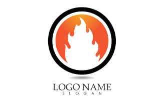 Fire and flame oil and gas symbol vector logo v20