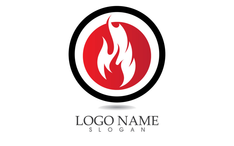 Fire and flame oil and gas symbol vector logo v27 Logo Template