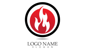 Fire and flame oil and gas symbol vector logo v29