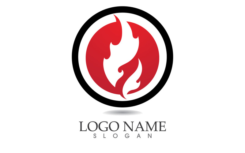 Fire and flame oil and gas symbol vector logo v31 Logo Template
