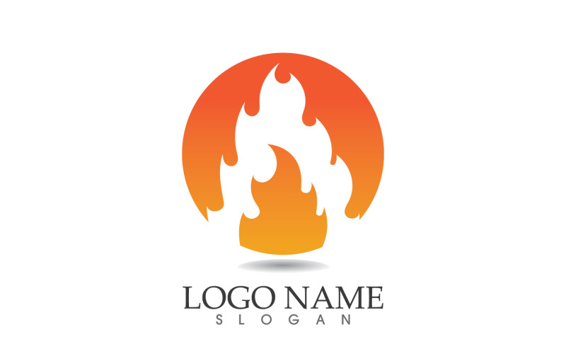 Fire and flame oil and gas symbol vector logo v71 Logo Template