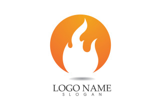 Fire and flame oil and gas symbol vector logo v72