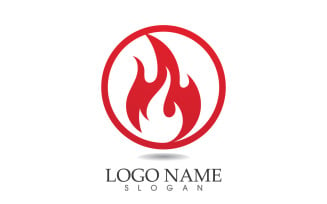 Fire and flame oil and gas symbol vector logo v73