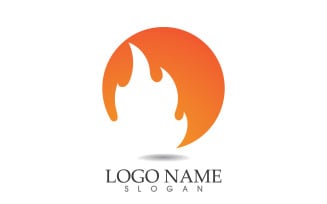 Fire and flame oil and gas symbol vector logo v77