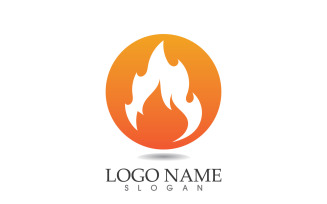 Fire and flame oil and gas symbol vector logo v79