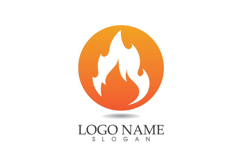 Fire and flame oil and gas symbol vector logo v79 Logo Template