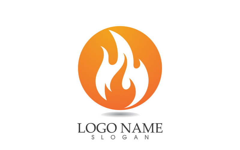Fire and flame oil and gas symbol vector logo v81 Logo Template