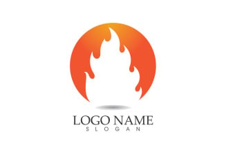 Fire and flame oil and gas symbol vector logo v83