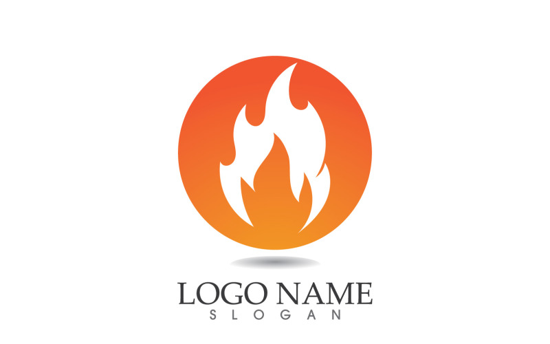 Fire and flame oil and gas symbol vector logo v84 Logo Template