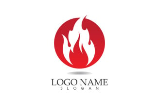 Fire and flame oil and gas symbol vector logo v88