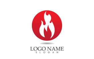 Fire and flame oil and gas symbol vector logo v91