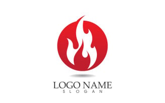Fire and flame oil and gas symbol vector logo v92