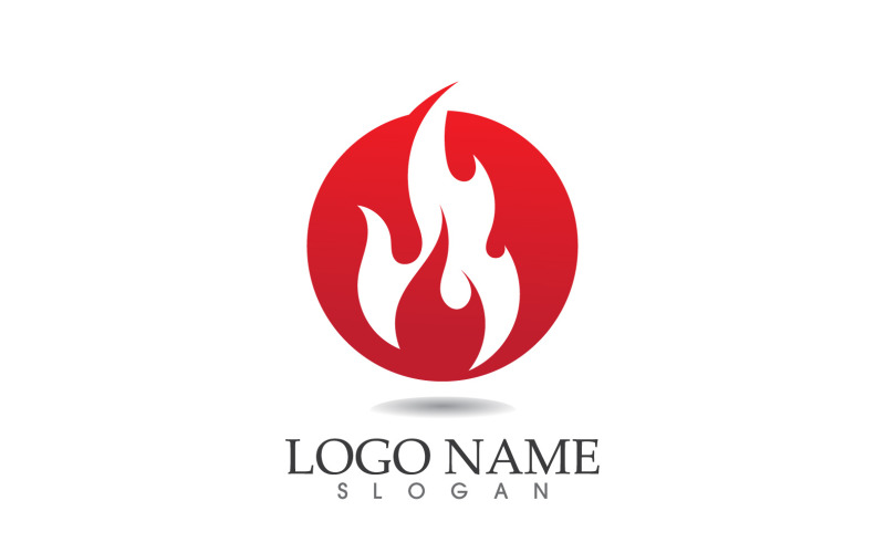 Fire and flame oil and gas symbol vector logo v92 Logo Template