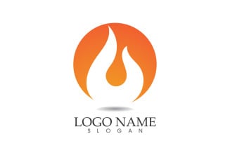 Fire and flame oil and gas symbol vector logo v98