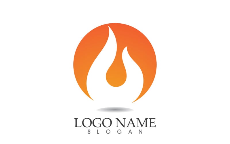 Fire and flame oil and gas symbol vector logo v98 Logo Template