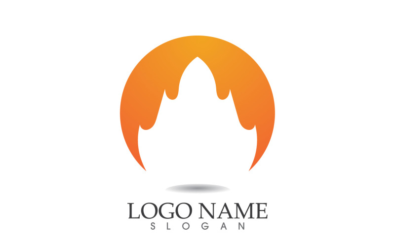 Fire and flame oil and gas symbol vector logo v118 Logo Template
