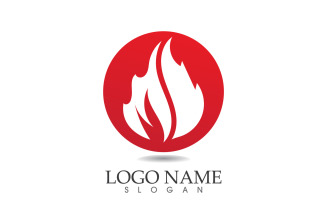Fire and flame oil and gas symbol vector logo v120