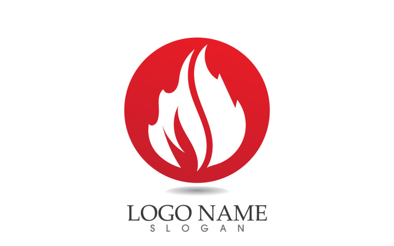 Fire and flame oil and gas symbol vector logo v120 Logo Template