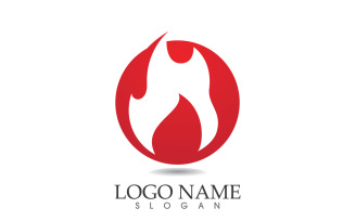 Fire and flame oil and gas symbol vector logo v125