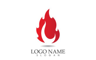 Fire and flame oil and gas symbol vector logo version 12