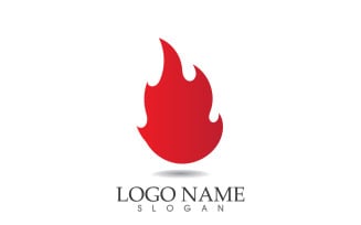 Fire and flame oil and gas symbol vector logo version 14