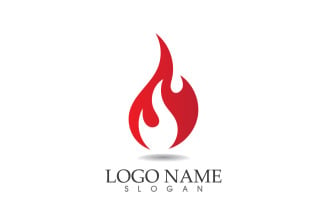 Fire and flame oil and gas symbol vector logo version 15