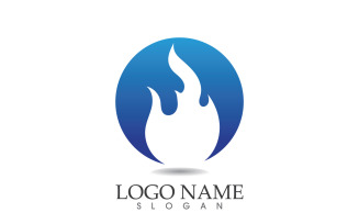 Fire and flame oil and gas symbol vector logo version 17