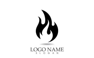 Fire and flame oil and gas symbol vector logo version 18