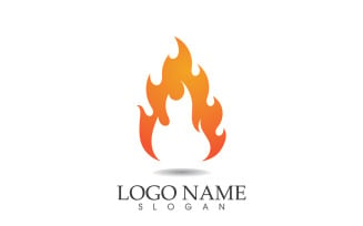 Fire and flame oil and gas symbol vector logo version 20