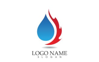 Fire and flame oil and gas symbol vector logo version 22
