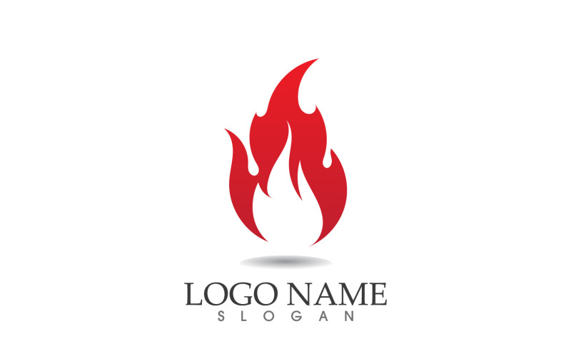 Fire and flame oil and gas symbol vector logo version 25 Logo Template