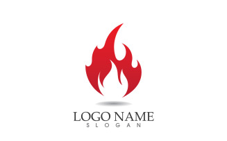 Fire and flame oil and gas symbol vector logo version 26