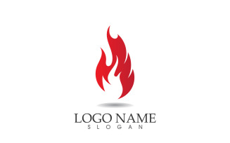 Fire and flame oil and gas symbol vector logo version 27