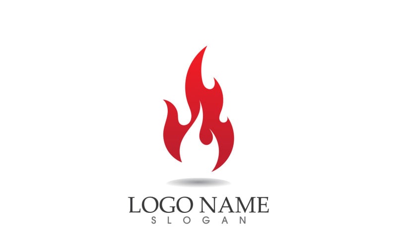 Fire and flame oil and gas symbol vector logo version 29 Logo Template