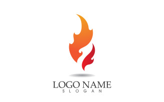 Fire and flame oil and gas symbol vector logo version 31