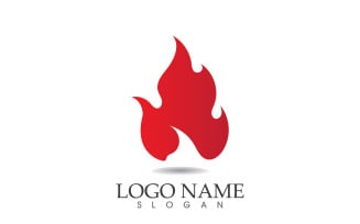 Fire and flame oil and gas symbol vector logo version 34