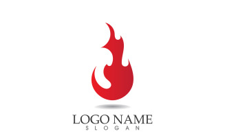 Fire and flame oil and gas symbol vector logo version 36