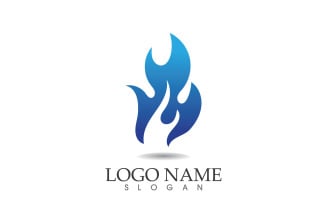 Fire and flame oil and gas symbol vector logo version 39