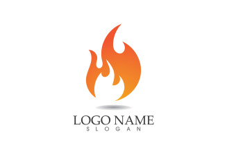 Fire and flame oil and gas symbol vector logo version 40