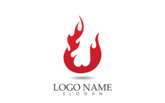 Fire and flame oil and gas symbol vector logo version 43