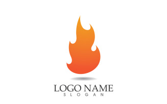 Fire and flame oil and gas symbol vector logo version 44
