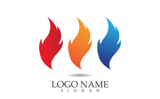 Fire and flame oil and gas symbol vector logo version 46