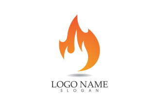 Fire and flame oil and gas symbol vector logo version 47