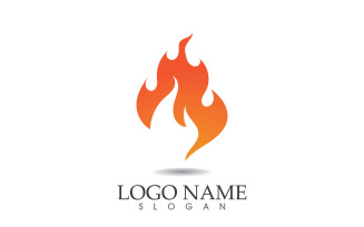 Fire and flame oil and gas symbol vector logo version 48