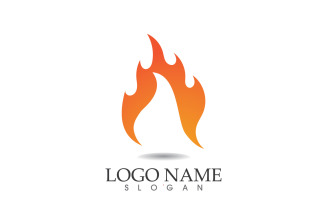 Fire and flame oil and gas symbol vector logo version 49