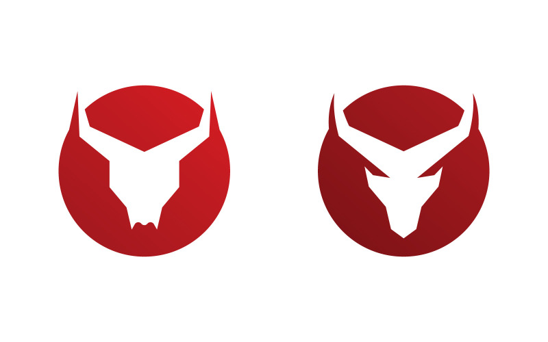 Bull horn logo symbols vector V10. Logo Template