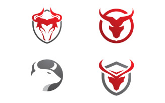 Bull horn logo symbols vector V12