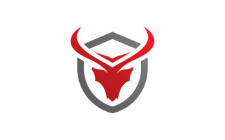 Bull horn logo symbols vector V8